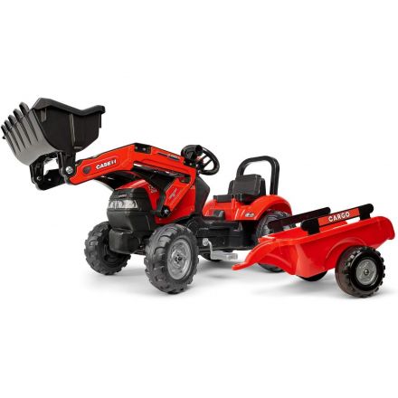 Трактор на педалях с прицепом и передним ковшом Falk 961АМ Case IH Maxxum 130 CVX